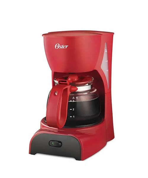 Cafetera Oster BVSTDCDR5R014 De 4 Tazas Roja